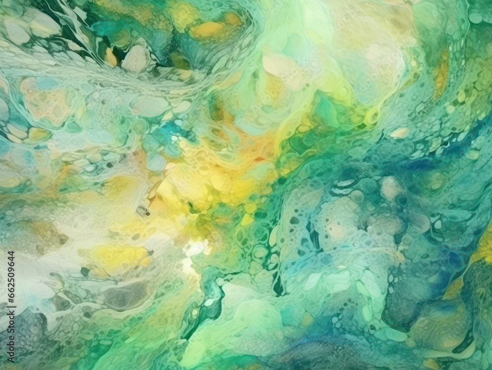 Abstract Colorful Liquid Marble Texture, Generative AI