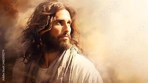 Powerful image of Jesus Christ, conveying faith and spirituality. Perfect for religious themes, worship, and inspiration
