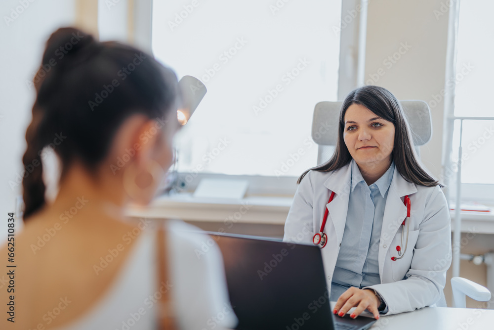 In a professional workplace, a physician advises a couple seeking solutions for their health problems. Clinical outcomes and medical results are used for diagnosis and communication. In a professional workplace, a physician advises a couple seeking solutions for their health problems. Clinical outcomes and medical results are used for diagnosis and communication.
