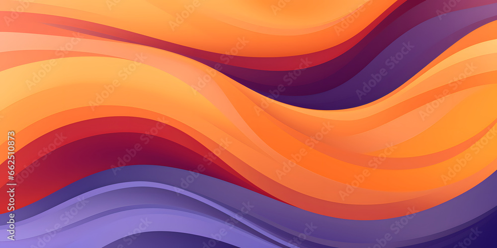 Vibrant orange and yellow floral wave pattern on abstract background Vibrant orange and yellow floral wave pattern on abstract background