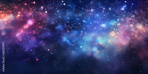 A nebulous starfield stretches across the cosmos  awash with a spectrum of celestial colors cosmic background