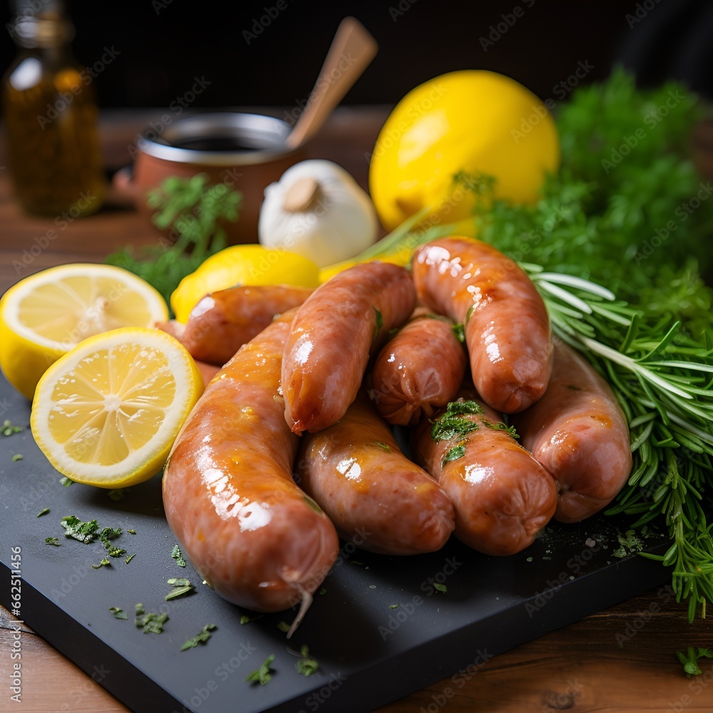 Colombian chorizos with cilantro and lemon