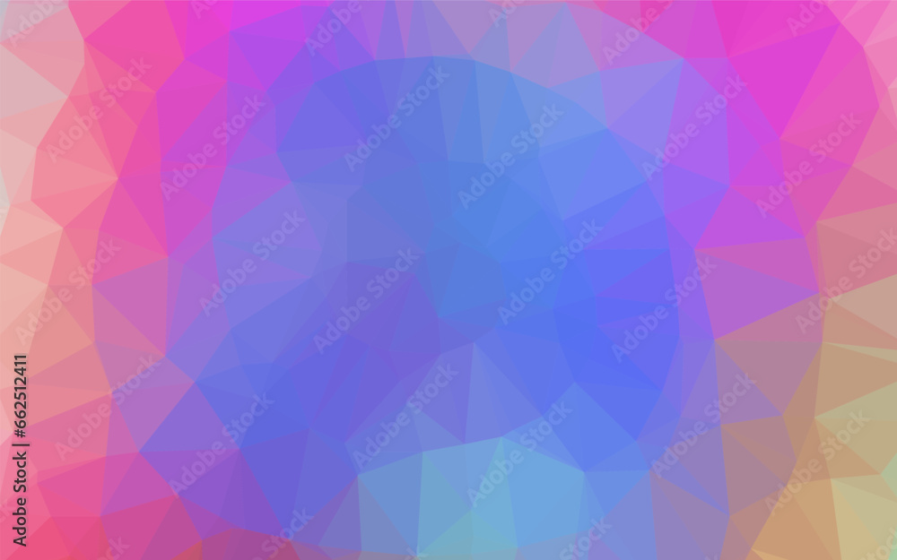 Fototapeta premium Light Multicolor, Rainbow vector shining triangular template.
