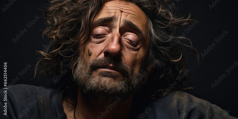 40 year old man with a terrible hangover, generative AI 40 year old man with a terrible hangover, generative AI