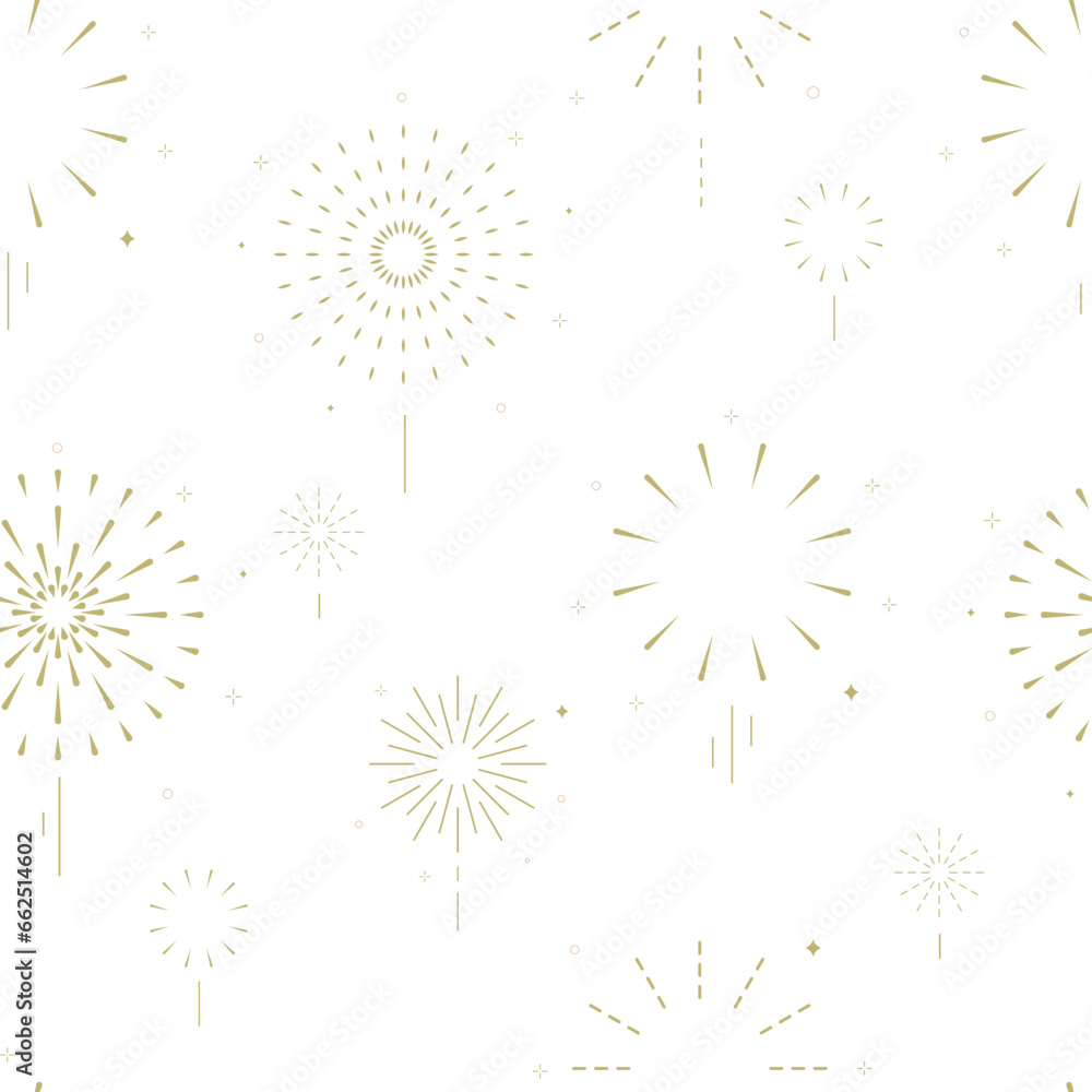 firework seamless pattern.Editable vector illustration for postcard,banner