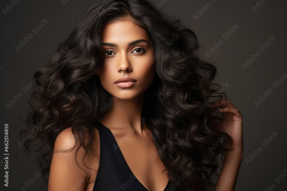 Face woman care skin female healthy beauty glamour long hair salon model brunette fashion Face woman care skin female healthy beauty glamour long hair salon model brunette fashion