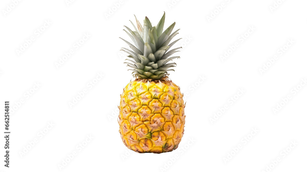 A pineapple on a transparent white background A pineapple on a transparent white background