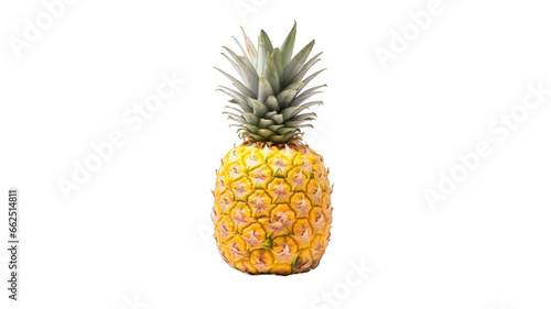 A pineapple on a transparent white background