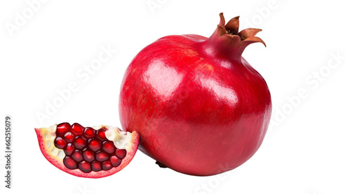 A pomegranate on a transparent white background