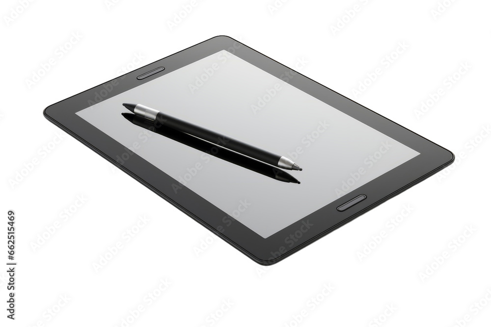 A digital board on a transparent white background A digital board on a transparent white background