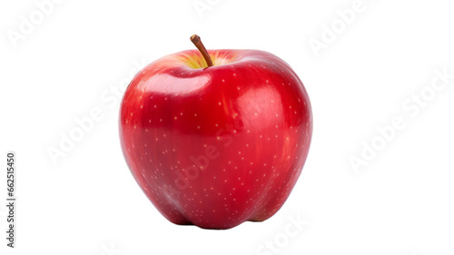 An apple on a transparent white background