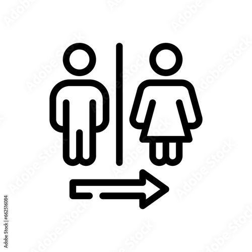 toilet signs line icon