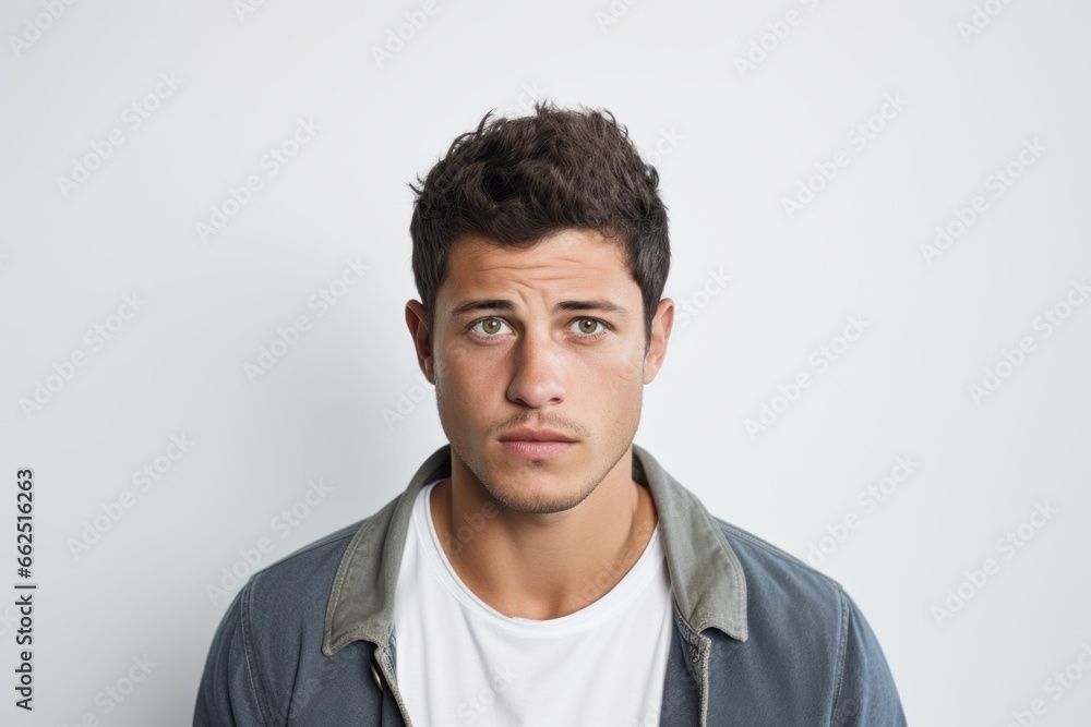 Portrait of a handsome young man in casual clothes looking at camera. Portrait of a handsome young man in casual clothes looking at camera.