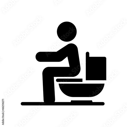 toilet glyph icon