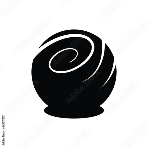 Chocolate candy ball icon design. isolated on white background. vector illustration