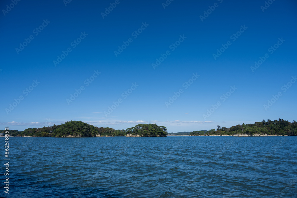 日本の宮城県のとても美しい松島海岸の風景 日本の宮城県のとても美しい松島海岸の風景