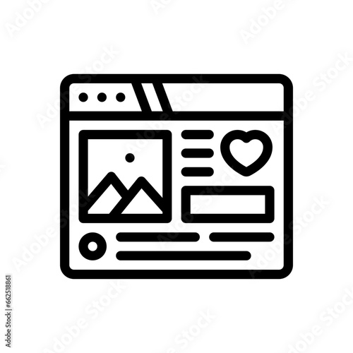 blogging line icon