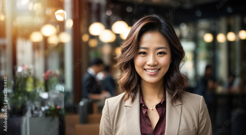 Young happy pretty smiling professional Asian business woman, happy confident positive female entrepreneur Young happy pretty smiling professional Asian business woman, happy confident positive female entrepreneur