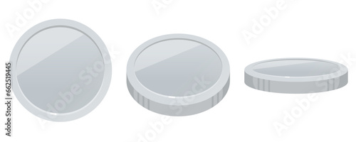 銀貨のベクターイラスト