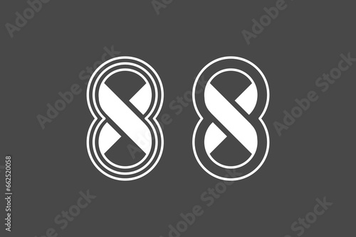 the logo consists of the letters 8 and S. photo