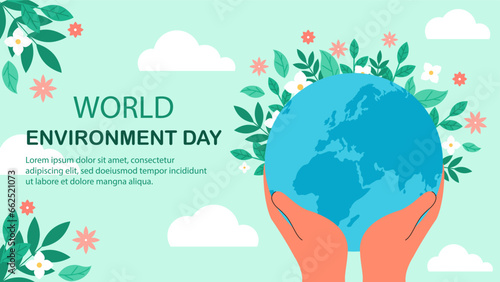 World environment day vector banner