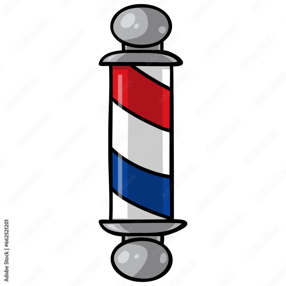 Barber Shop Pole Illustration Vector Icon Barber Shop Pole Illustration Vector Icon