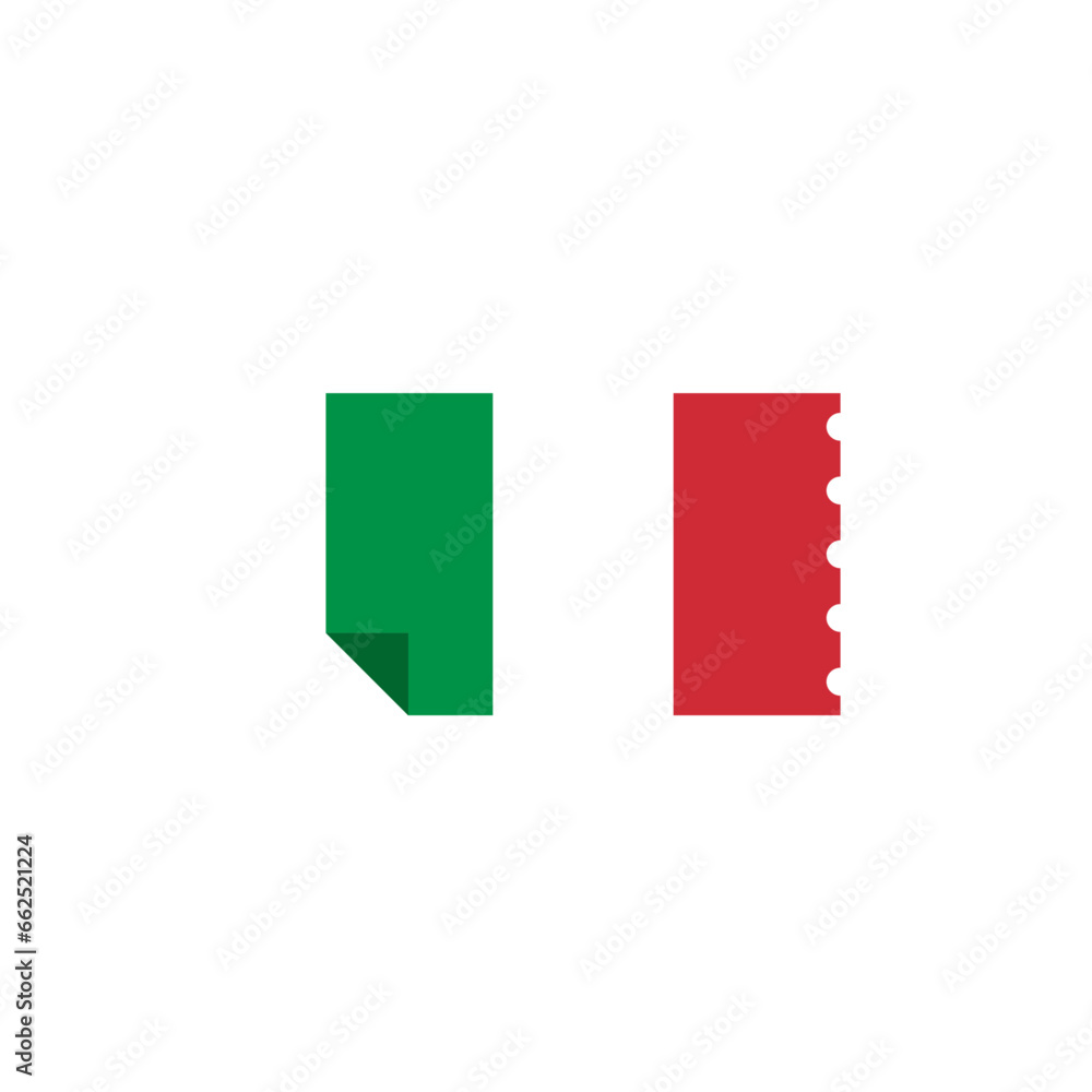 Fototapeta premium Italy flag icon
