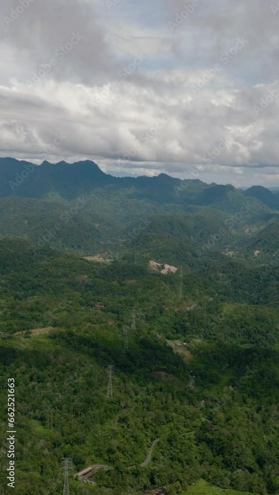 Top view of jungle and mountains in Sumatra, Indonesia. Top view of jungle and mountains in Sumatra, Indonesia.