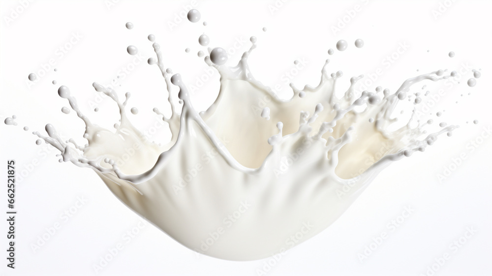 milk splash on white background for drink and beverage menu decoration milk splash on white background for drink and beverage menu decoration