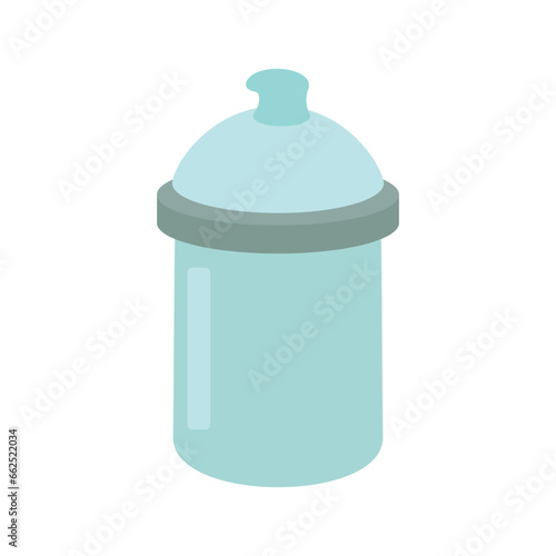 Sippy cup icon. Flat illustration of sippy cup vector icon