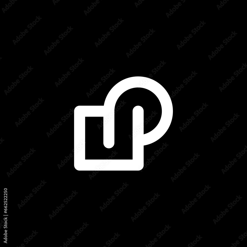 the logo consists of the letters P and U monogram. the logo consists of the letters P and U monogram.