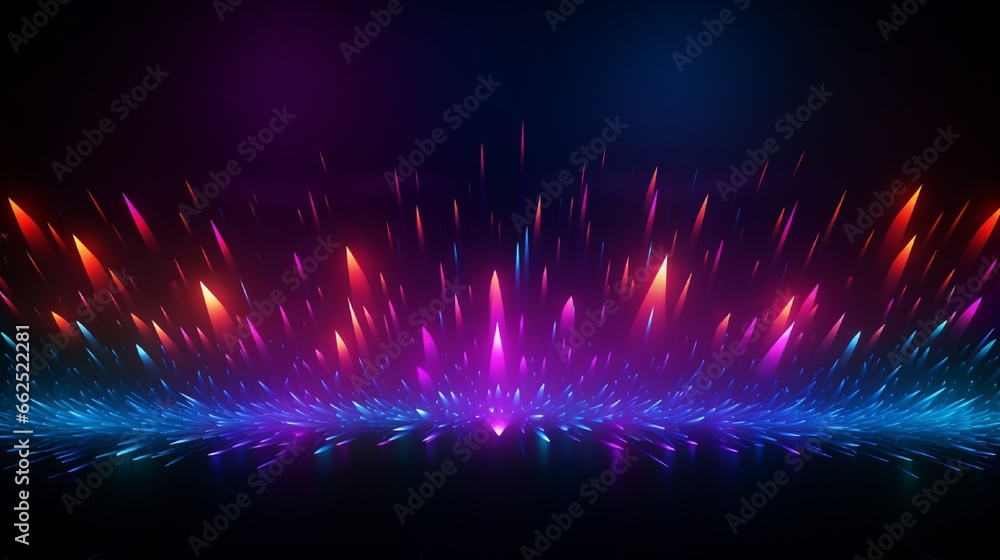 Vector abstract neon lights background design