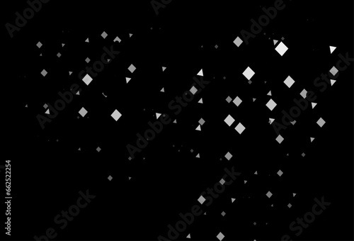 Dark silver  gray vector template with crystals  circles  squares.