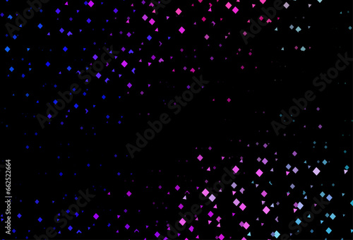 Dark pink, blue vector layout with circles, lines, rectangles.