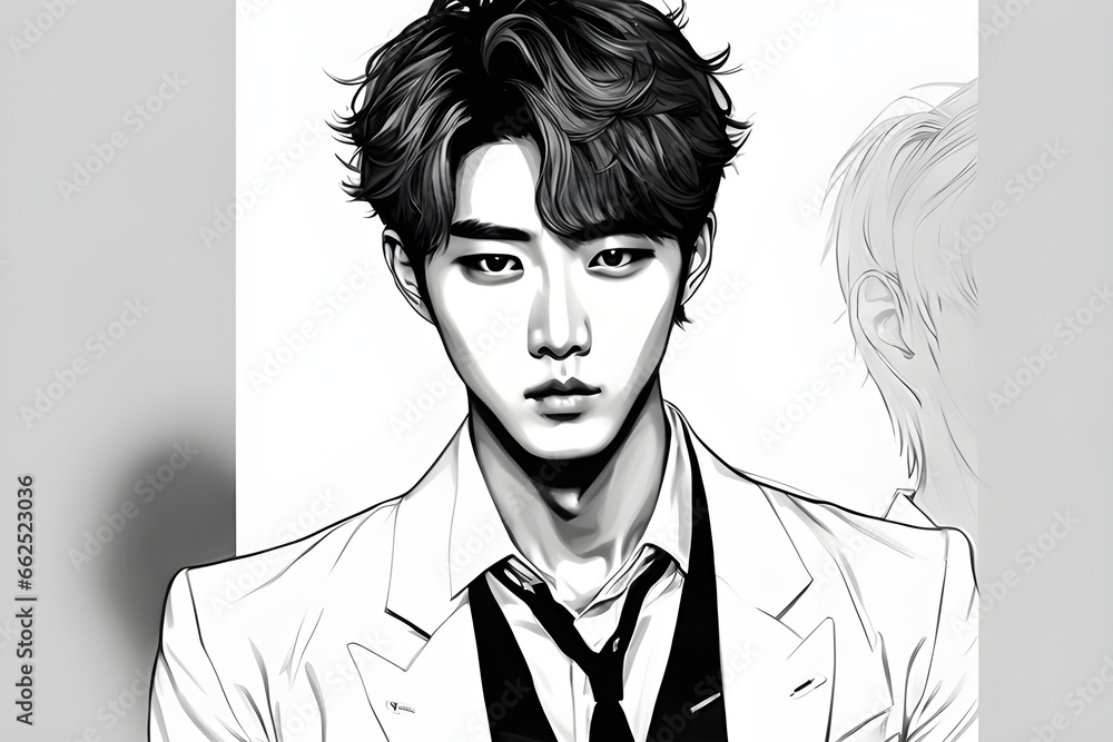 a picture of a cool Korean male a picture of a cool Korean male