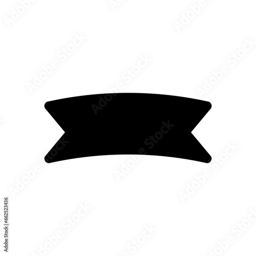 folded ribbon glyph icon