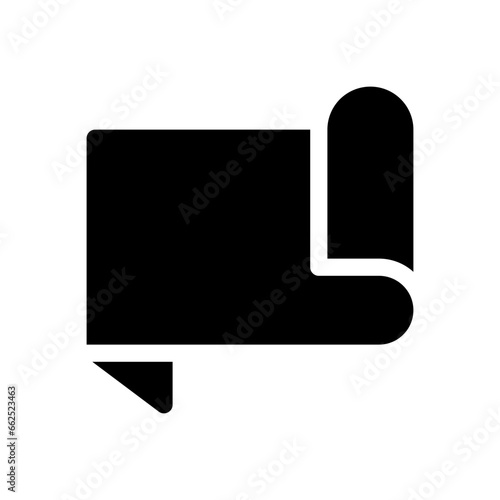ribbon folds glyph icon