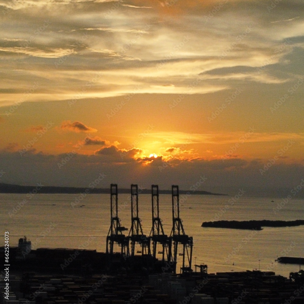 sunset at the pier cartagena