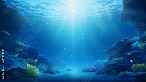 space for text on realistic under the sea background  background image  AI generated