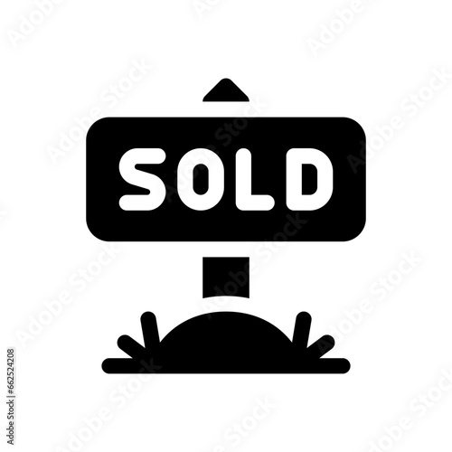 sold glyph icon