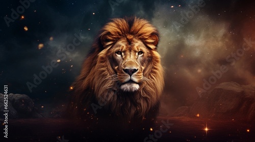 space for text on textured background surrounded by lion pride, background image, AI generated © Hifzhan Graphics