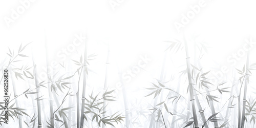 White and gray abstract background with bamboo pattern.