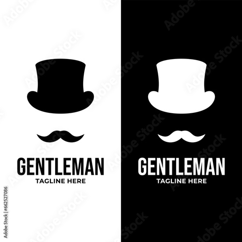 gentleman club vintage label sign vector template.