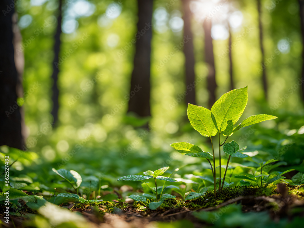 Small Trees Flourish Amidst a Haven of Good Atmosphere and Warm Sunlight Small Trees Flourish Amidst a Haven of Good Atmosphere and Warm Sunlight