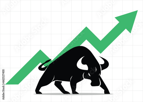 trading bullish position forex stock graph rising up profit grow up