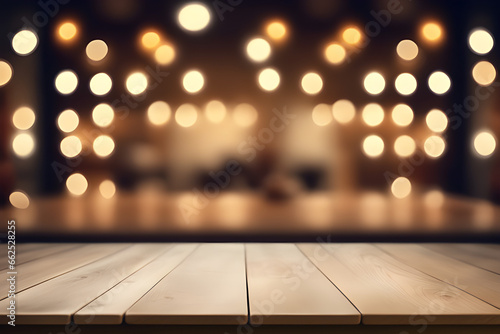 a studio tabel with blur lighting.