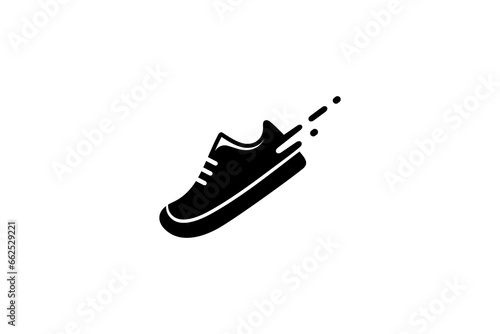 Shoes logo design with fast effect photo