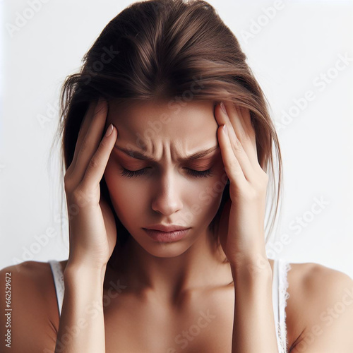 Wallpaper Mural portrait of a woman with headache Torontodigital.ca