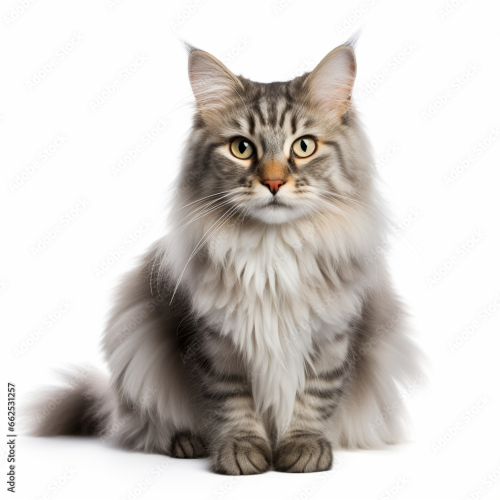 british cat isolated on white on  white background generated by AI
