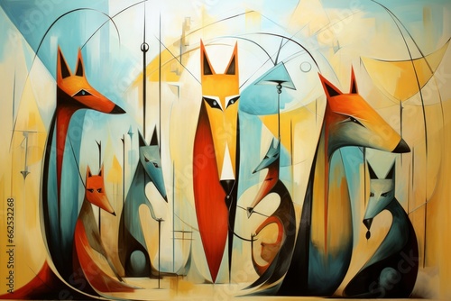 Cunning shape-shifting foxes with magical abilities - Generative AI photo